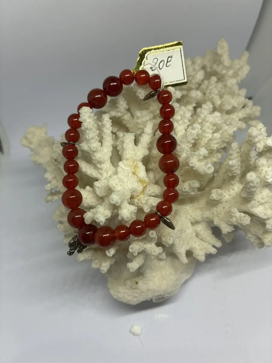Bracelet agate rouge