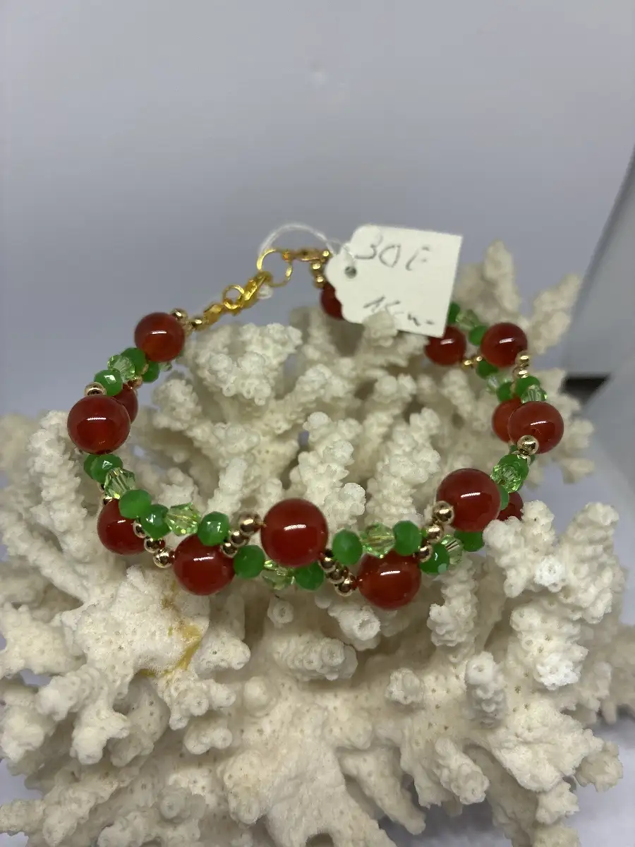Bracelet agate rouge