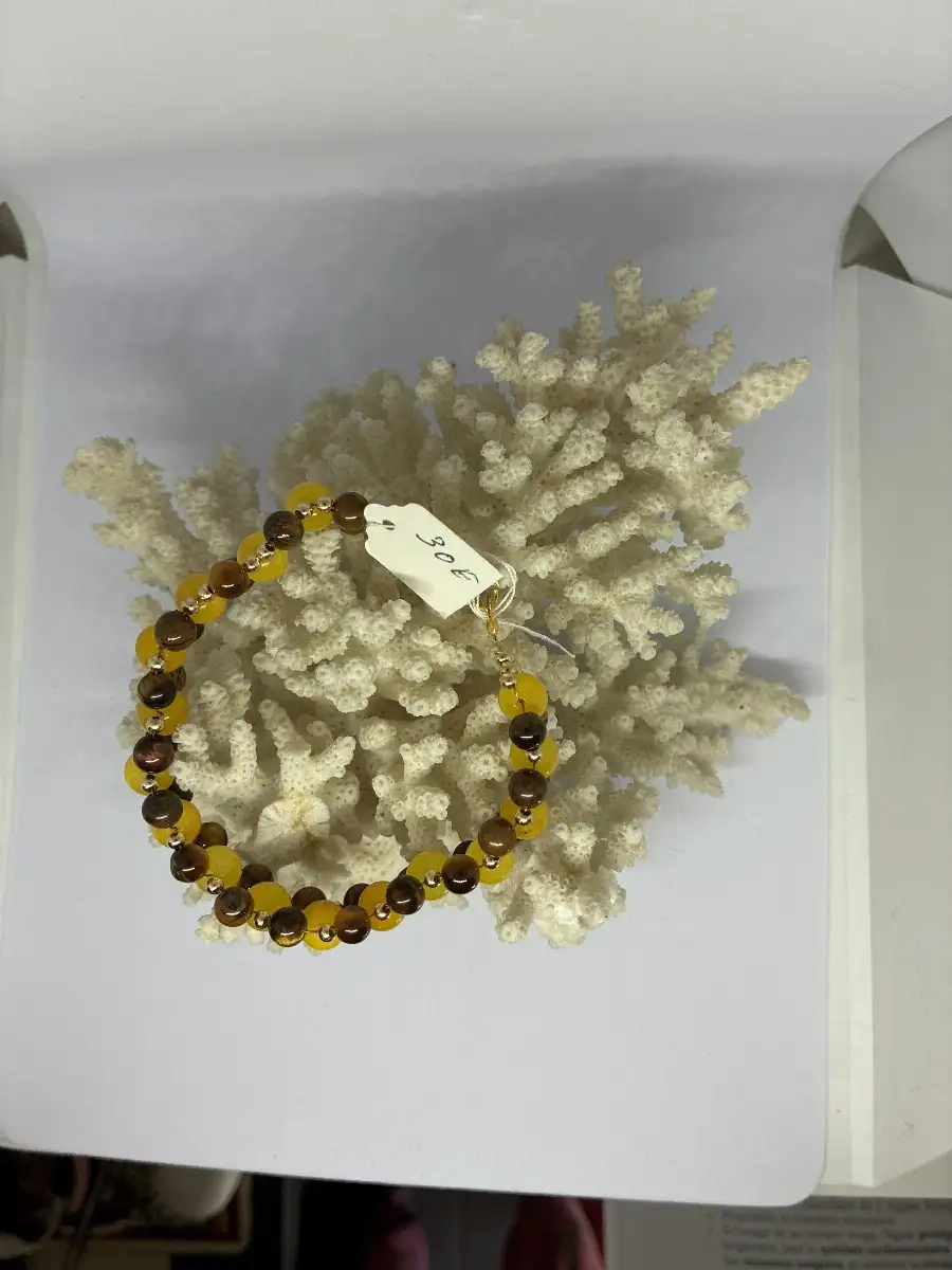 Bracelet agate jaune