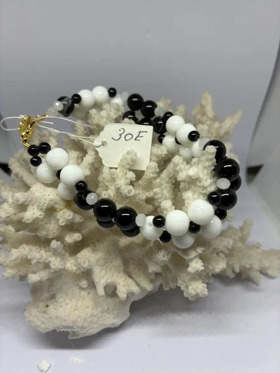 Bracelet agate blanche