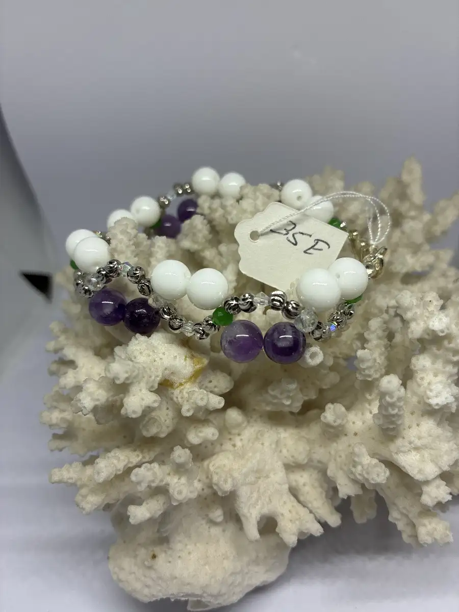 Bracelet agate blanche
